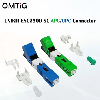 OMTiG FTTH ESC250D 10-200pcs/partija SC APC UPC Single-Mode Fiber Optic Ātrais Savienotājs SM Bezmaksas Piegāde