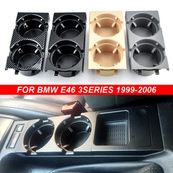Par 1999-2006 BMW E46 3 Series Dual Caurumu Automašīnas Priekšējā Centra Konsole Uzglabāšanas paliktnis Monētu Kaste + Kauss Dzērienu Turētāji 51168217957