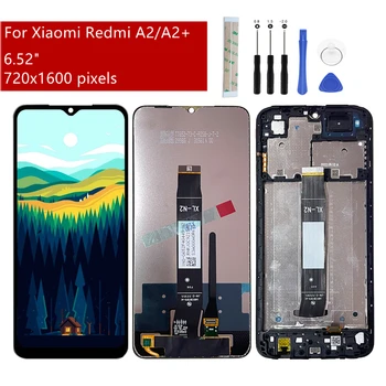 Par Xiaomi Redmi A2 PLus Lcd Displejs, Touch Screen Digitizer Montāža Ar Rāmi Redmi A2 Displejs, Rezerves Daļas, Remonts