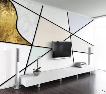 Pasūtījuma sienas 3d tapetes Ziemeļvalstu minimālisma līnijas, ģeometriskas tekstūra personības TV fona sienas dzīvojamā istaba guļamistaba tapetes