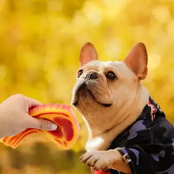 Portatīvo Smieklīgi PVC Steiks Formu Zobu Tīrīšana Izturīgs Suns zobu Suka Pet Skaņas Rotaļlietas, Suņu Zobu Slīpēšanas Rotaļlieta Suns Sakost Rotaļlietas