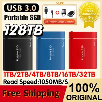 Portatīvo SSD 128TB 256TB Ārējo Cieto Disku 1TB ātrgaitas Ārējo Cieto Disku, M. 2 USB 3.1 Interfeiss, Masu Uzglabāšanas Disku