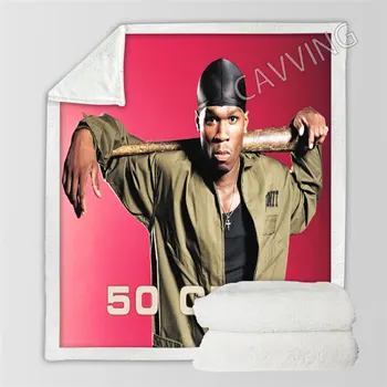 Reperis 50 Cent 3D Iespiesti Sherpa Segu Taisnstūra Tekstila Sega Vilnas Valkājamas Segu Mest Segu, Mājas Dekoru