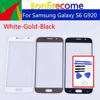 S6 Touchscreen Samsung Galaxy S6 G920 G920F G920A G920FD G920I LCD Priekšējo Ārējo Stikla skārienekrāns Objektīvs 5.1