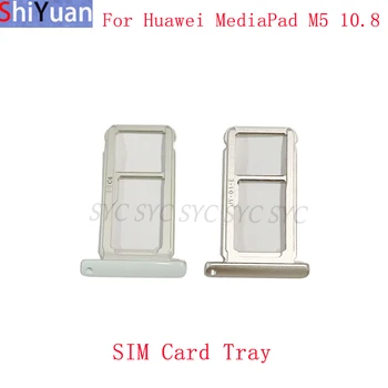 SIM Kartes ligzda MicroSD Atmiņas Karti Huawei MediaPad M5 10.8 SIM Kartes Slots Turētājs Rezerves Daļas