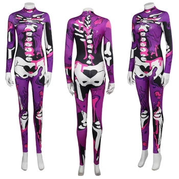 Smieklīgi, Biedējoši, Skelets Cosplay Kostīms Sieviešu Fantāzija Noslēpt Pieaugušām Sievietēm Cosplay Spēlē Fantasia Tērpiem Bodysuit Halloween