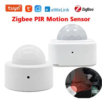 Tuya/eWelink Zigbee PIR Kustības Sensoru Gudru Cilvēku Kustības Detektors Mini Infrasarkanais Detektors Home Drošība Automatizācija Smart Dzīve