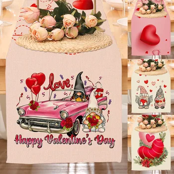 Valentīna Dienas Galda Karogu, Auto Sejas Lelle, Modelis, Mājas Apdare Galdauts Puse Atmosfēru Dekorēšana Aksesuāri