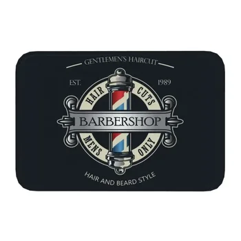 Vintage Barbershop Logo, Durvis, Grīdas, Vanna, Virtuves Paklāji, Āra Frizētava, Doormat Guļamistaba, Balkons, Ieejas Paklājs Paklāju Footpad