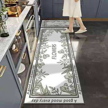 Virtuves Paklājs Mazgājams Fannal Doormat Virtuves Paklāji Grīdas Paklāju Garš Gaitenis Runner Paklāju Pu Ādas Paklājiņu Ir Viegli Tīrīt
