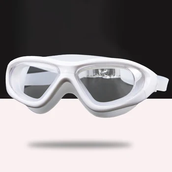 Vīriešu un Sieviešu Pieaugušo Liels Rāmis Pārredzamu Peldēšanas Brilles Ūdensizturīgs Anti Fog, UV Pierādījumu, Peldēšana Ieplests Ūdens Sports Daivings Brilles