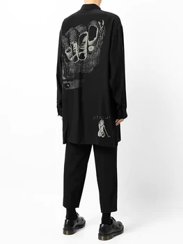 Y3 Domāt Meitene Asimetriska Dizaina Krekls, Krekli, Tumši Stila Unisex Yohji Yamamotos Mens Vīriešu Apģērbi Topi Melnā Krekli