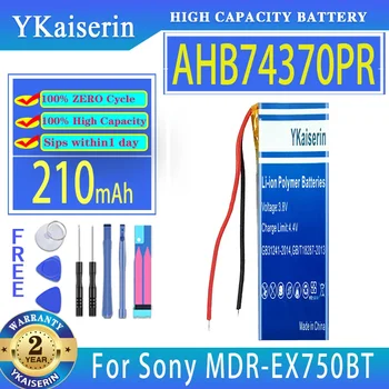 YKaiserin Akumulatora AHB74370PR 210mAh Sony WI-C600N MDR-EX750BT Akumulators, 2 vadu Digitālo Bateria