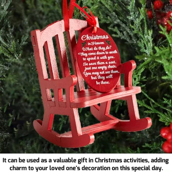 Ziemassvētku Koka Amatniecības, Mazo Šūpuļkrēsls Piemiņas Apdare Krēslu Frāzi Uzstādīt Ziemassvētku Eglīte Kulons Skatuves Apdare