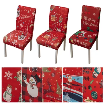 Ziemassvētku Krēsla Pārsegs Spandex Elastīgās Krēslu Slipcover Gadījumā Stiept Krēslu Pārvalki Puse, Viesnīca, Dzīvojamās Istabas Kāzu, Banketu