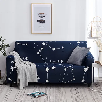 Zilā Un Baltā Pārbaudīt Dīvāni Attiecas Ģeometriskā Dimanta Elastīga, Stūra Dīvāni Attiecas Regulējams Sofa Cover 3 Un 2 Sēdekļu Apdare